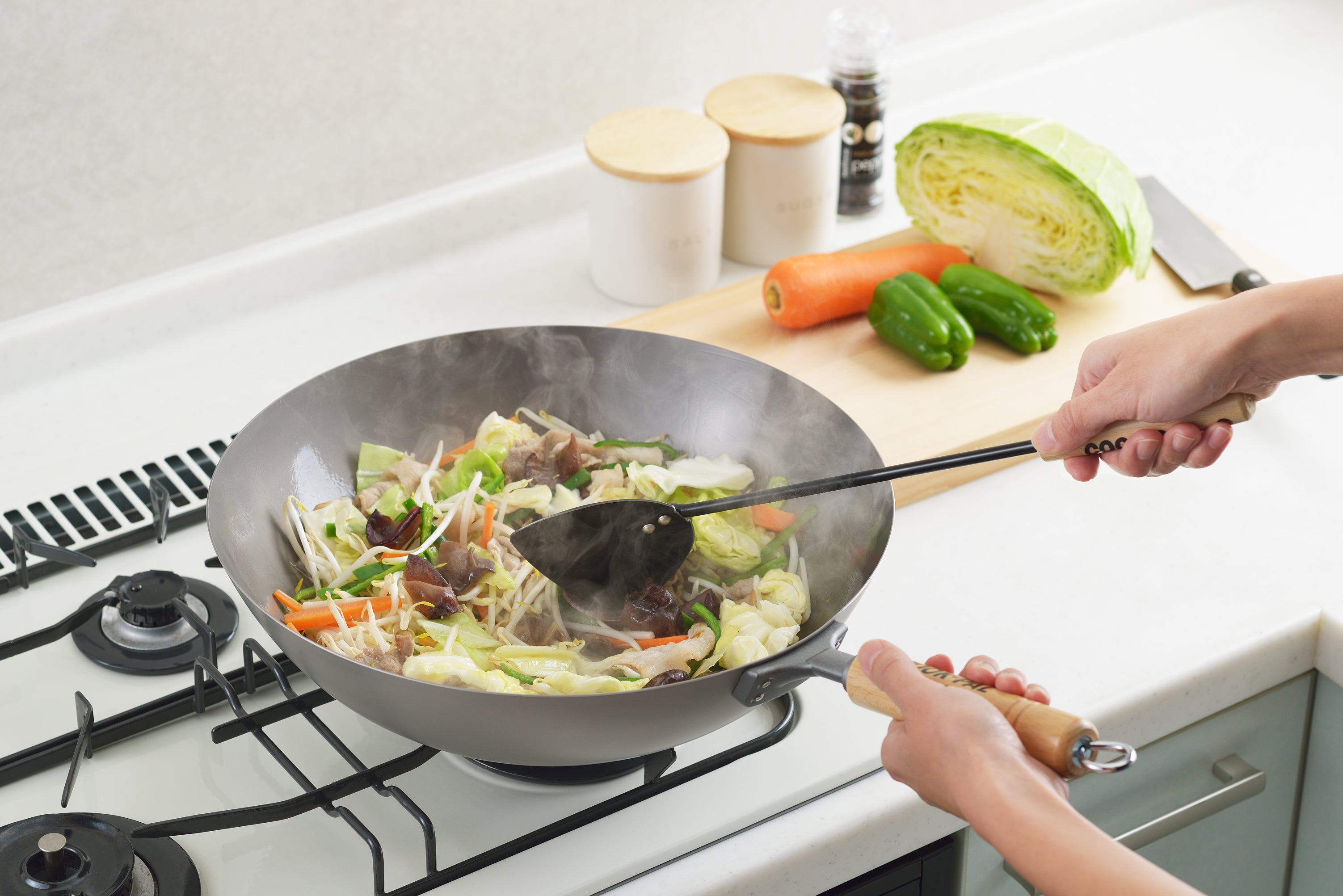 YOSHIKAWA COOK-PAL Titanium Wok 30cm COOK-PAL チタン北京鍋