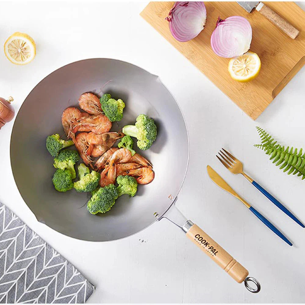 YOSHIKAWA COOK-PAL Titanium Wok 30cm COOK-PAL チタン北京鍋