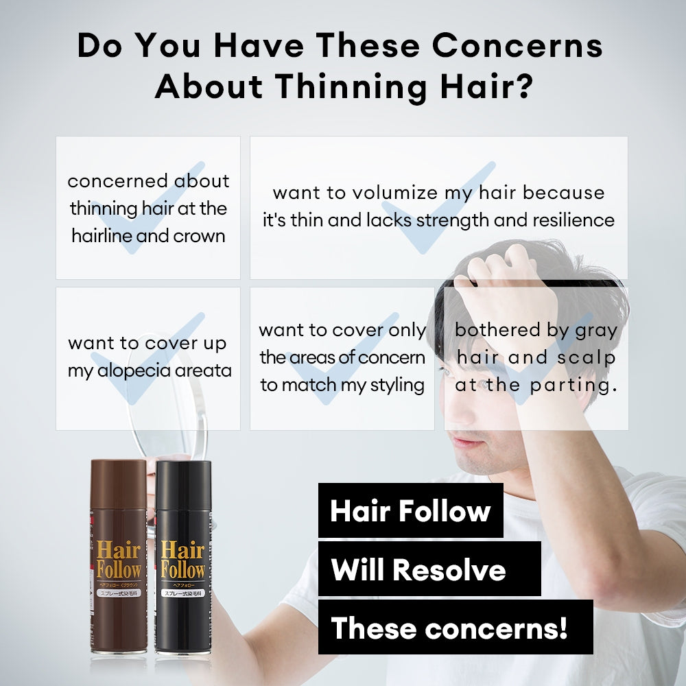 HAIR FOLLOW - covering spray for thin hair